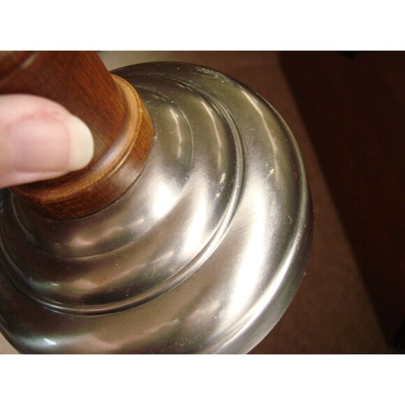 Wooden Metal Candleholder Vintage MCM Rustic Heavy 9.5" Replacement Centerpiece - Picture 12 of 12